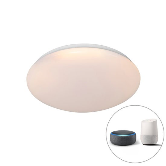 Inteligentné moderné stropné svietidlo biele 38 cm vrátane LED a RGB – Iene