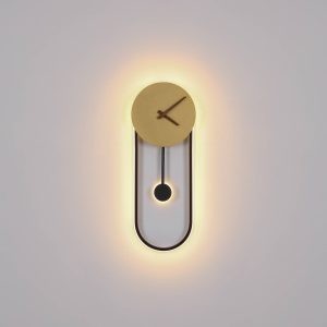 Nástenné LED svetlo Sussy s hodinami