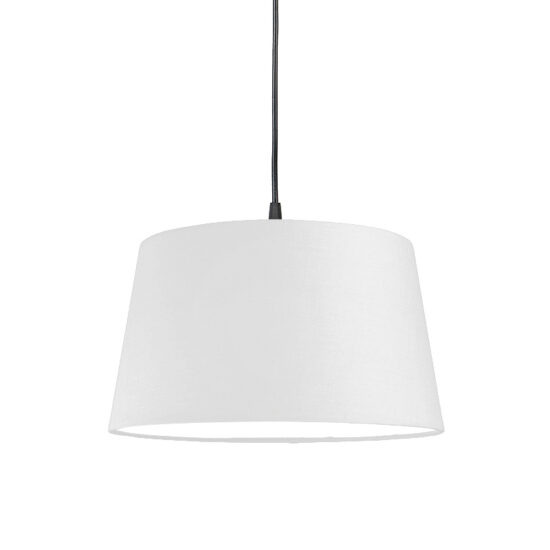 Moderná závesná lampa čierna s bielym tienidlom 45 cm – Pendel