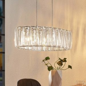 Lindby Sofia závesná lampa oválna obrazovka akryl