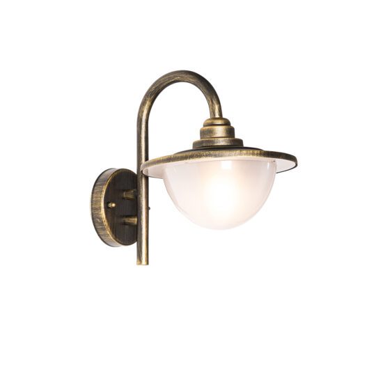 Klasická vonkajšia nástenná lampa starožitné zlato IP44 – Bruggy