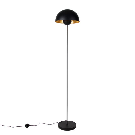 Inteligentná stojaca lampa čierna so zlatou vrátane Wifi A60 – Magnax